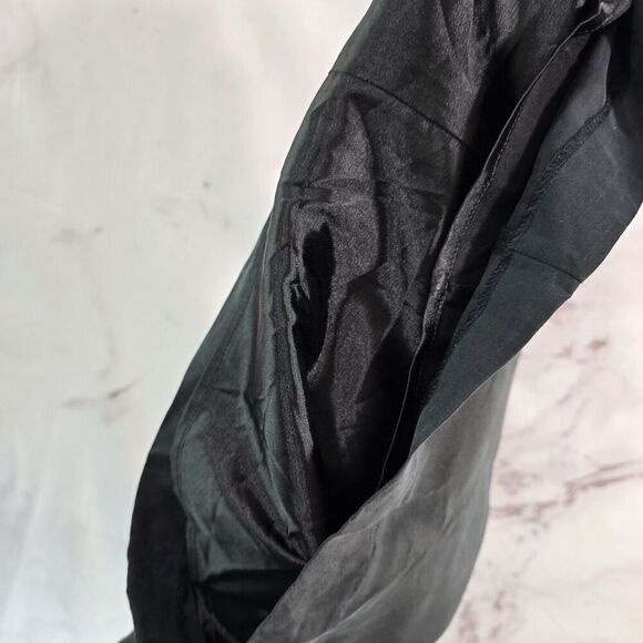 In Ad Minus Dress Womens 4 Small Black Silk Mini Asymmetric Shift Ruffle LBD - Picture 13 of 16